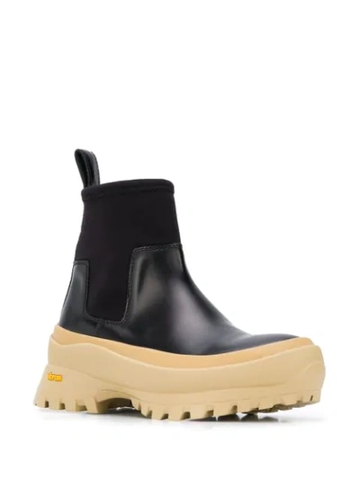 Shop Jil Sander Chunky Chelsea Boots In Black