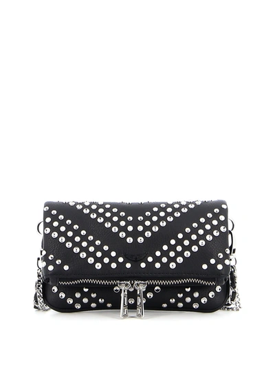 Shop Zadig & Voltaire Studded Leather Mini Bag In Black