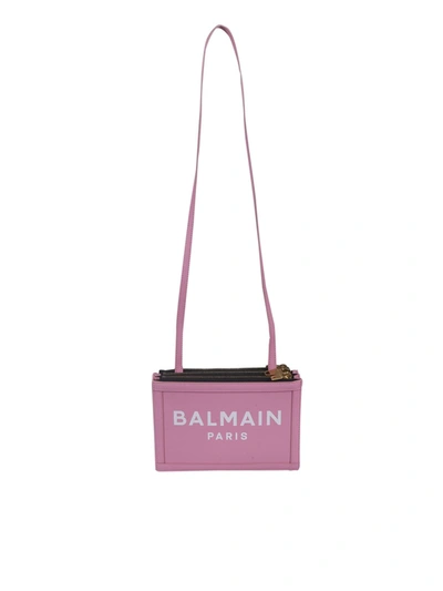 Shop Balmain B-army 26 Logo Bag In Pink