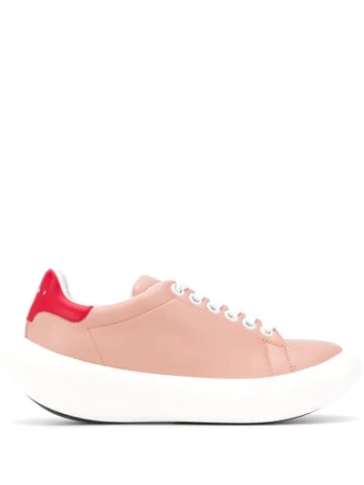 Shop Marni Banana Low-top Sneakers In Pink