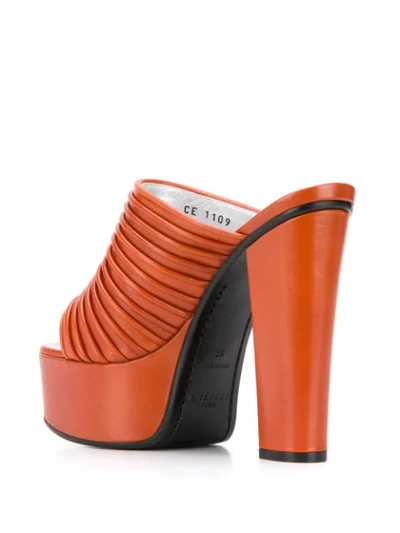 Shop Givenchy Platform Mules In Orange