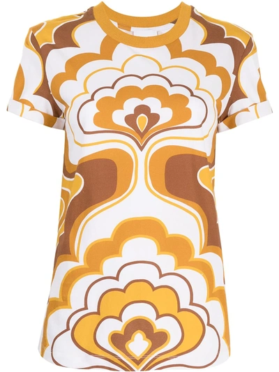 Shop Alice Mccall Lava Lamp Cotton T-shirt In Yellow