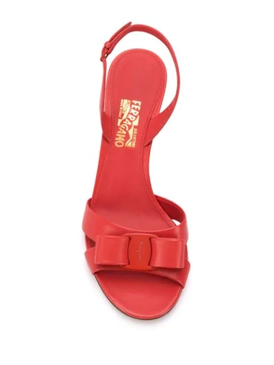 Shop Ferragamo Lida Slingback Sandals In Orange