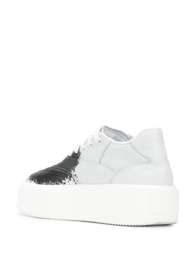 Shop Mm6 Maison Margiela Paint Splash Sneakers In White