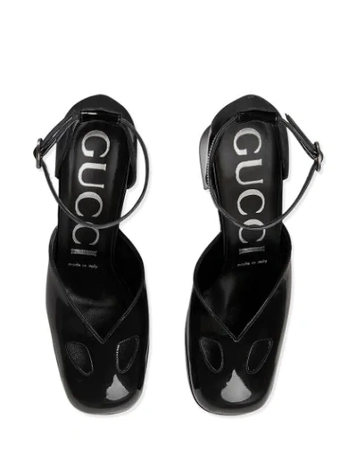 Shop Gucci Ankle-strap Platform Pumps In Black