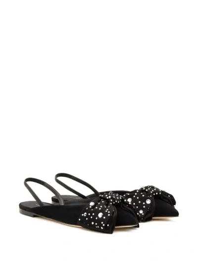 Giuseppe Zanotti Johanna Bow Detail Ballerina Shoes In Black
