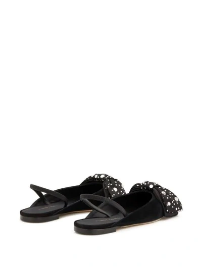 Giuseppe Zanotti Johanna Bow Detail Ballerina Shoes In Black