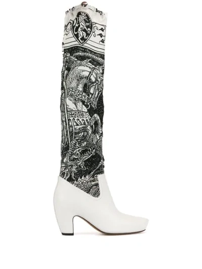 "SAINT GEORGE AND THE DRAGON" PRINT BOOTS