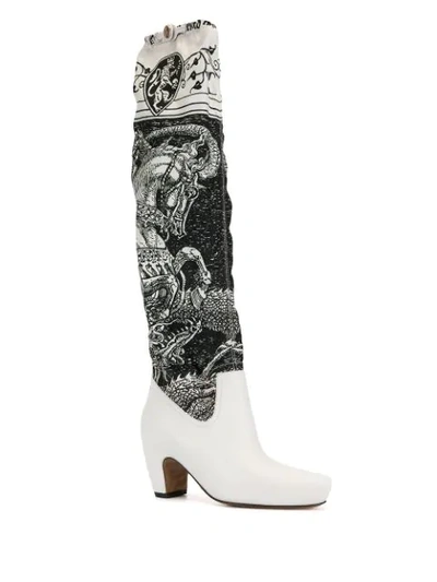 "SAINT GEORGE AND THE DRAGON" PRINT BOOTS