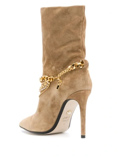 CHAIN-EMBELLISHED BOOTS