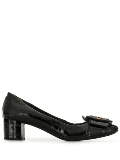 Pre-owned Prada Buckle Strap Pumps In Black