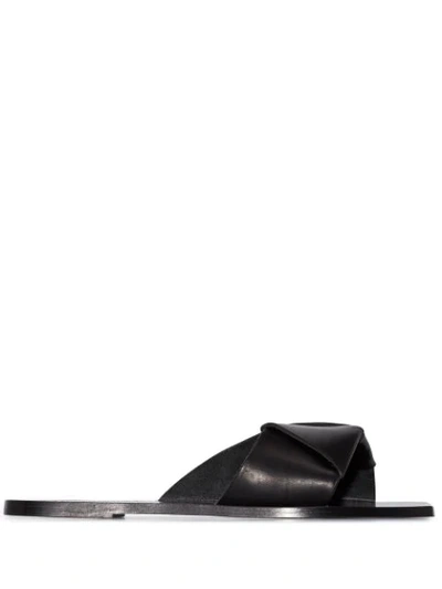 Shop Atp Atelier Carpari Sandals In Black