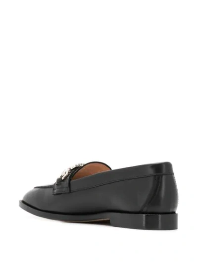 Shop Etro Pegaso Logo Flat Loafers In Black