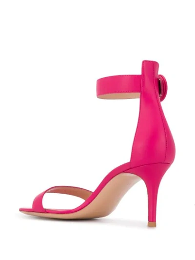 Shop Gianvito Rossi Portofino 70mm Leather Sandals In Pink