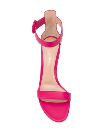 Shop Gianvito Rossi Portofino 70mm Leather Sandals In Pink