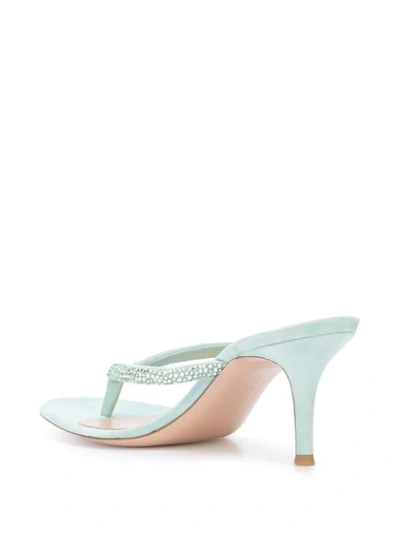 Shop Gianvito Rossi Embellished-strap Sandals In Blue