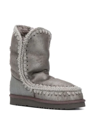 Shop Mou Eskimo 24 Boots In Grey