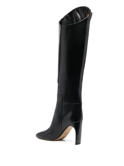 Shop Jil Sander Leather Knee-length Boots In Black