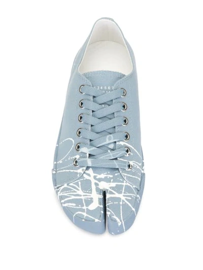 Shop Maison Margiela Tabi Toe Sneakers In Blue