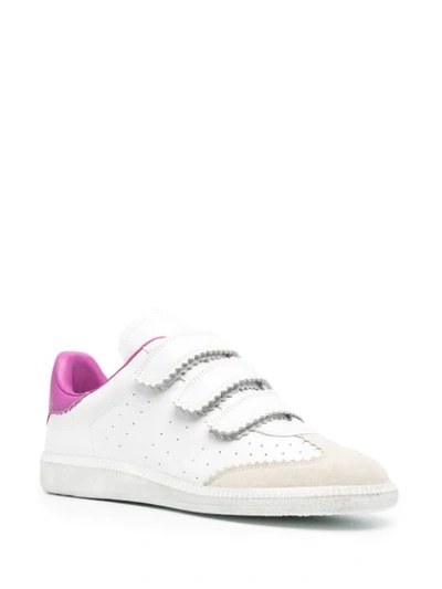 Shop Isabel Marant Low-top Touch-strap Sneakers In White