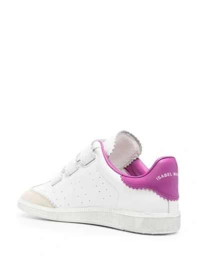 Shop Isabel Marant Low-top Touch-strap Sneakers In White