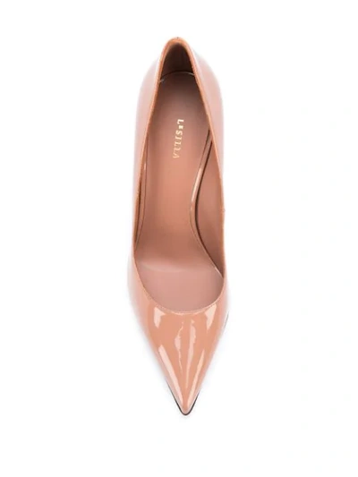 Shop Le Silla Pointed Stiletto Pumps In Neutrals