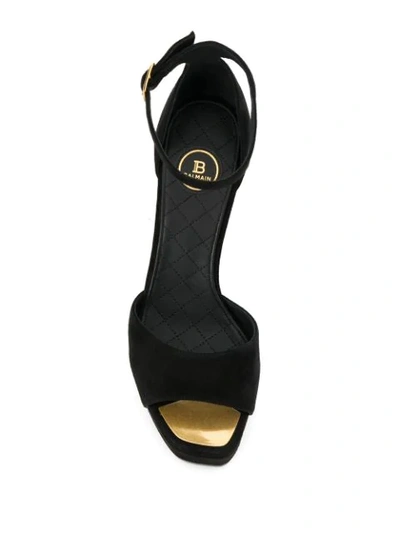 Shop Balmain Pippa 140mm Sandals In Black