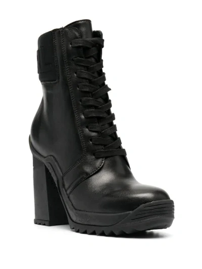 Shop Karl Lagerfeld Voyage Iv Lace-up Ankle Boots In Black