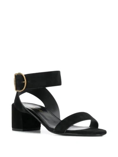 Shop Saint Laurent Charlie Open Toe Sandals In Black