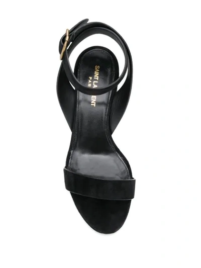 Shop Saint Laurent Charlie Open Toe Sandals In Black