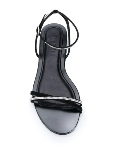 Shop Ba&sh Cibil Crystal-embellished Sandals In Black