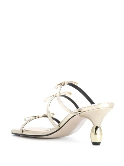 Shop Yuul Yie Grace 80mm Metallic Sandals In Gold