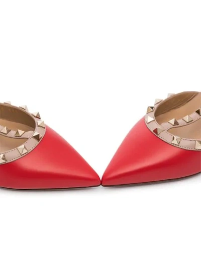 Shop Valentino Rockstud 65mm Pumps In Red