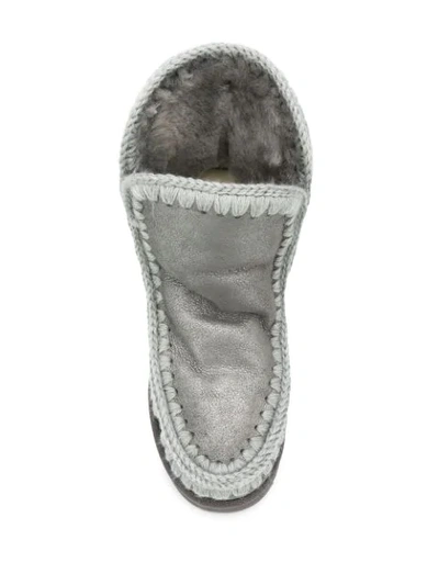 Shop Mou Eskimo Inner Wedge Ankle Boots In Grey