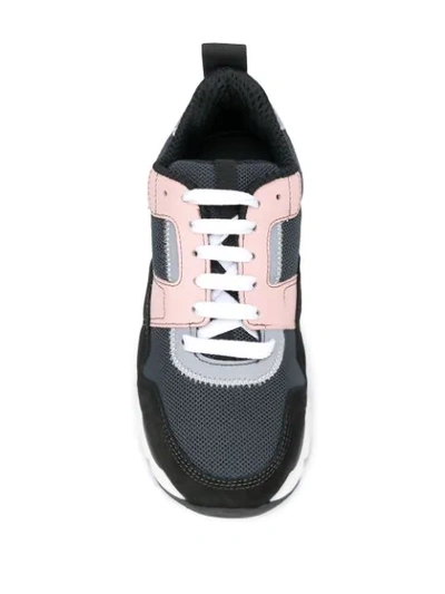 Shop Marni Techno Fabric Low-top Sneakers In Black