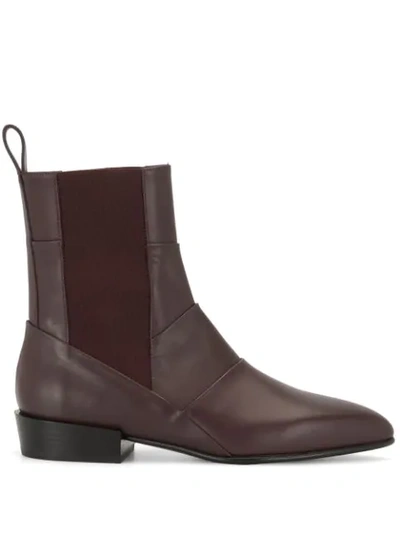 3.1 Phillip Lim Dree Block Heel Ankle Boots In Purple