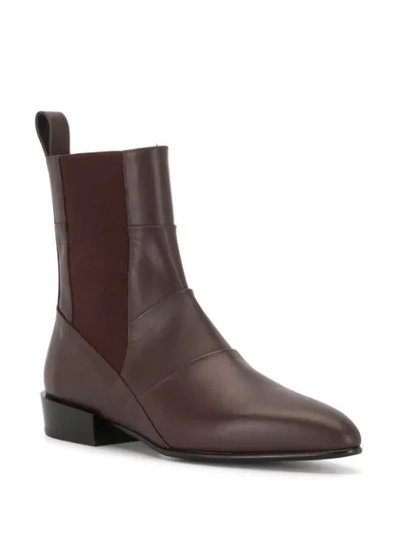 3.1 Phillip Lim Dree Block Heel Ankle Boots In Purple