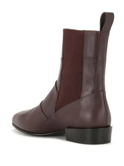 3.1 Phillip Lim Dree Block Heel Ankle Boots In Purple