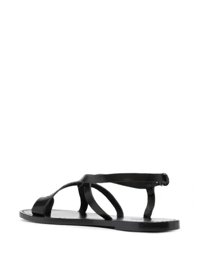 Shop Isabel Marant Strappy Flat Sandals In Black