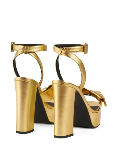 Shop Giuseppe Zanotti Front-strap Platform Sandals In Gold