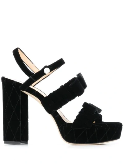 Shop Chloe Gosselin Jean Platform Sandals In Black