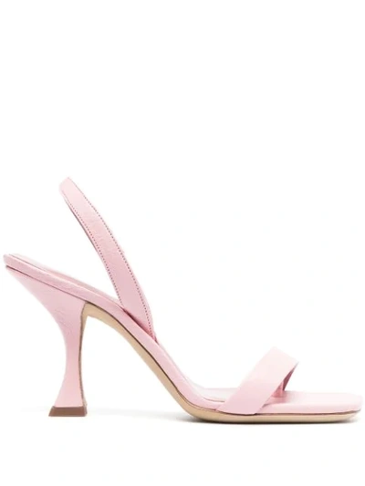 Shop By Far Slingback Sandals In Pink