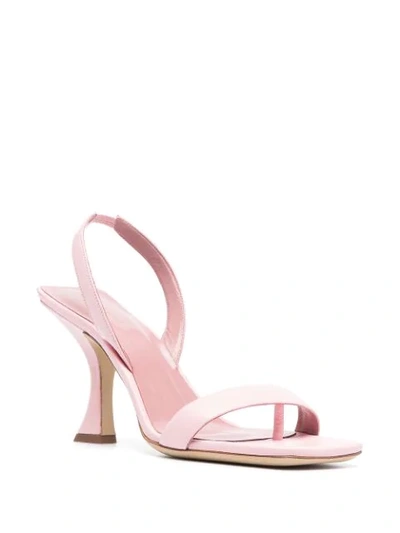Shop By Far Slingback Sandals In Pink