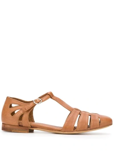 Shop Officine Creative Lilas T-bar Sandals In Brown