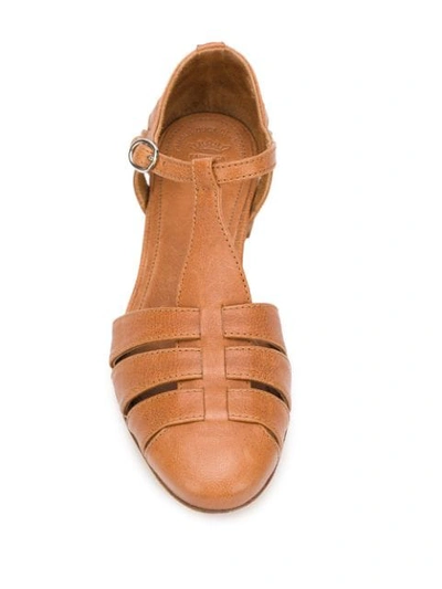 Shop Officine Creative Lilas T-bar Sandals In Brown