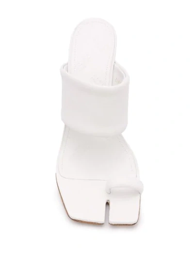 Shop Maison Margiela Tabi Split Toe Mules In White