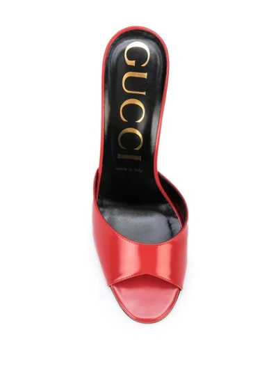 Shop Gucci Open-toe Slip-on Sandals In Red