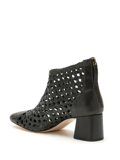 Shop Sarah Chofakian Happiness Cut Out Leather Boots In Black