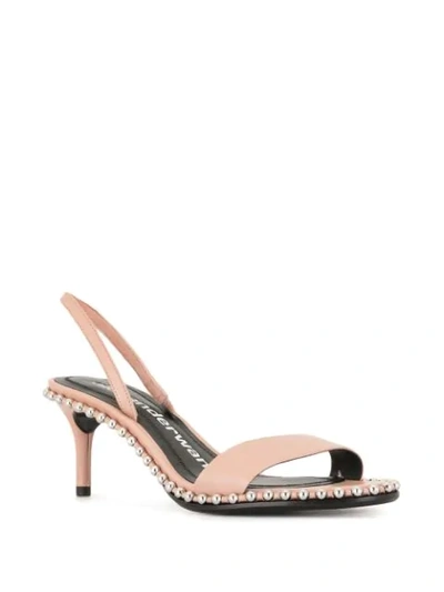 Shop Alexander Wang Studded Sling Back In Pink