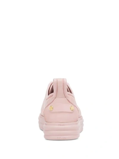 Shop Fendi Embossed Monogram Low-top Sneakers In Pink